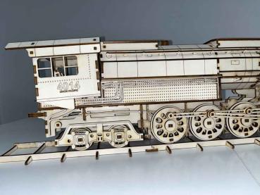 Western Union UP400 (4-8-8-4) Big Boy steam locomotive as a 3D wooden model - view of the RH rear side with cab